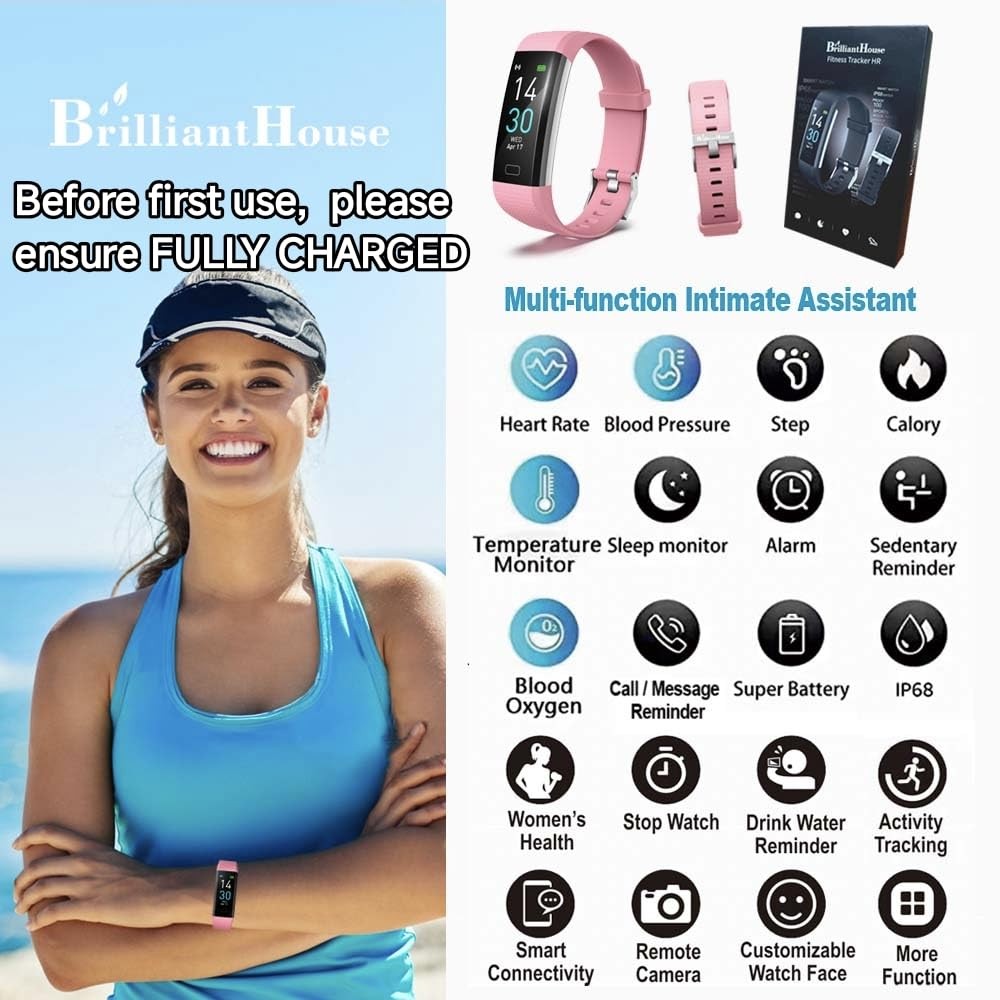 Fitness Tracker with Heart Rate Monitor/Step Counter/Calories, Activity Tracker