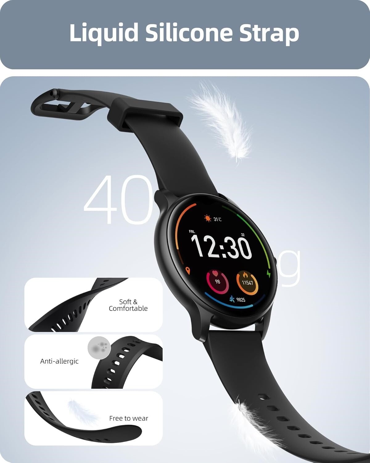 Reloj inteligente para hombres y mujeres,compatible con iPhone,Samsung NUEVO US