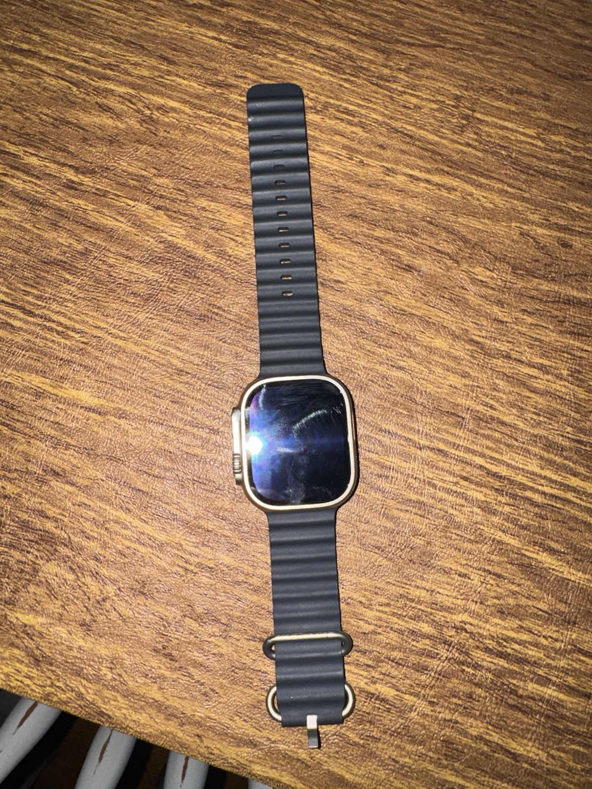Apple Watch Ultra 49mm Titanium Case with Midnight Ocean Band, One Size