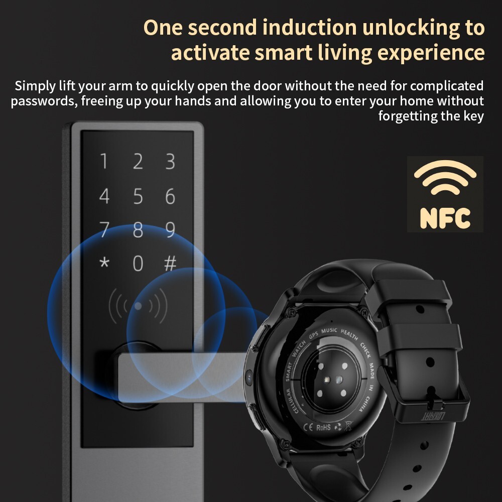 Unlock LOKMAT App 2 4G Smartwatch Android 8, 1 GPS 2GB + 16GB HRM NFC Brand