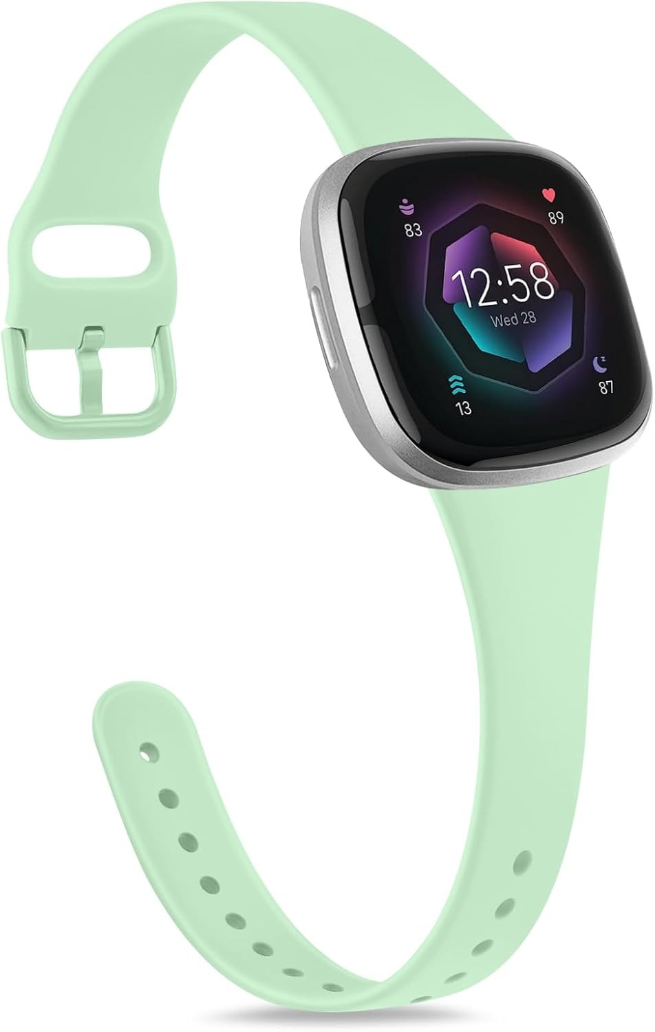 Soft Silicone Strap Compatible with Fitbit Sense 2, Versa 4, 40mm