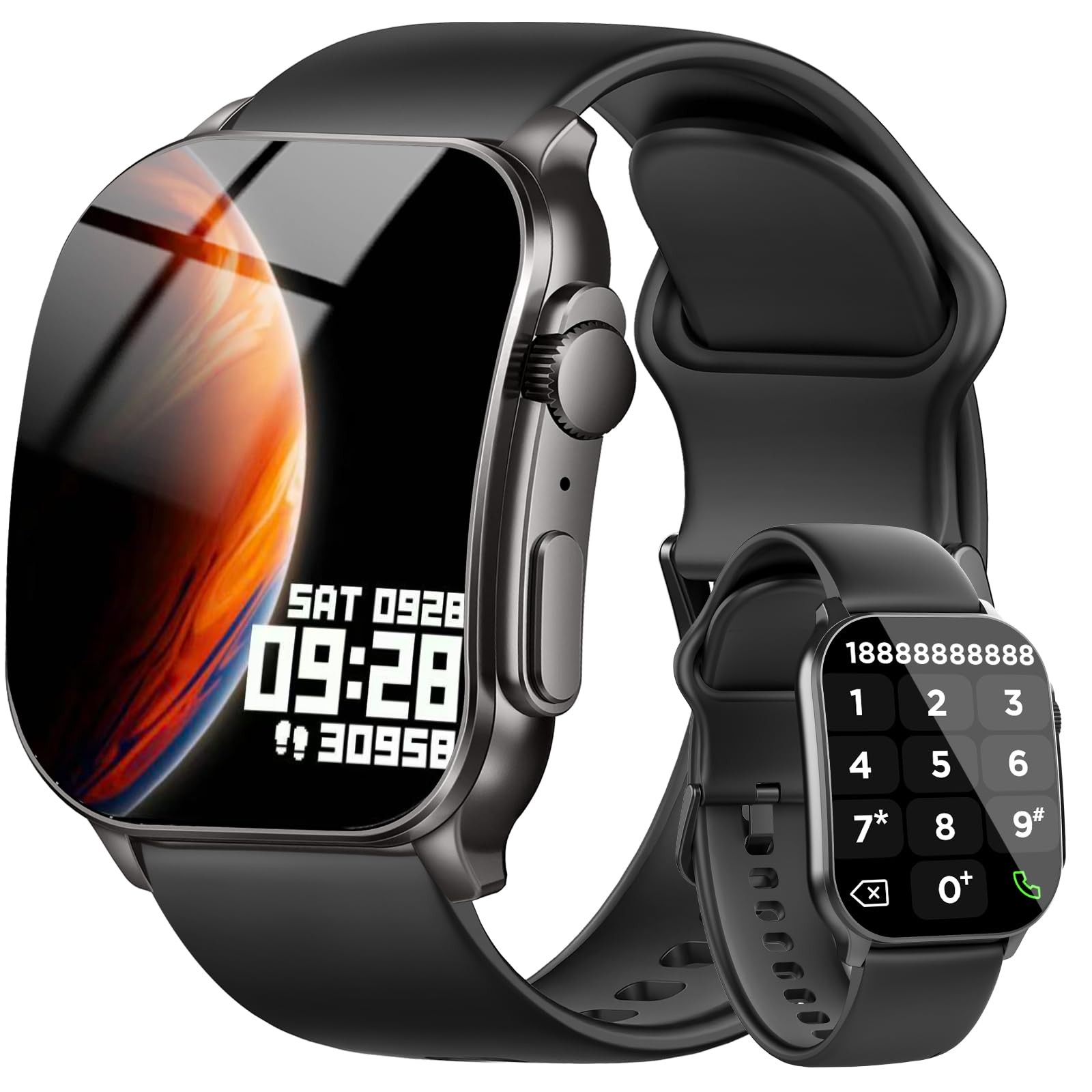 Smart Watch for Men, 2.01″ AMOLED Curved Display Fitness Tracker with Answer/…