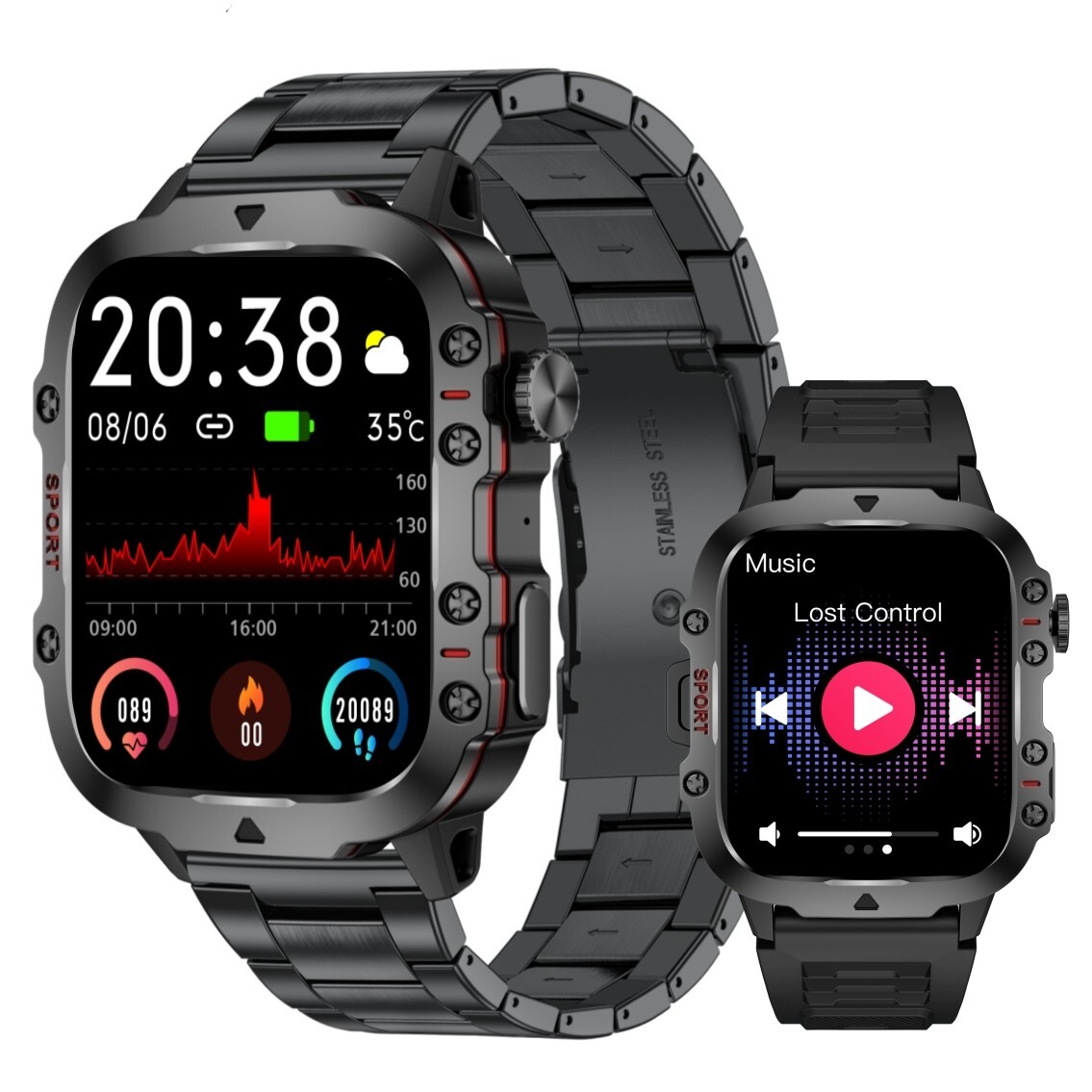 Smart Watch for Men Women Call Receive/Dial Fitness Blood Pressure Waterproof US