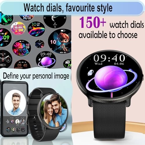 Smart Watch 1.43in AMOLED IP68 Fitness Black