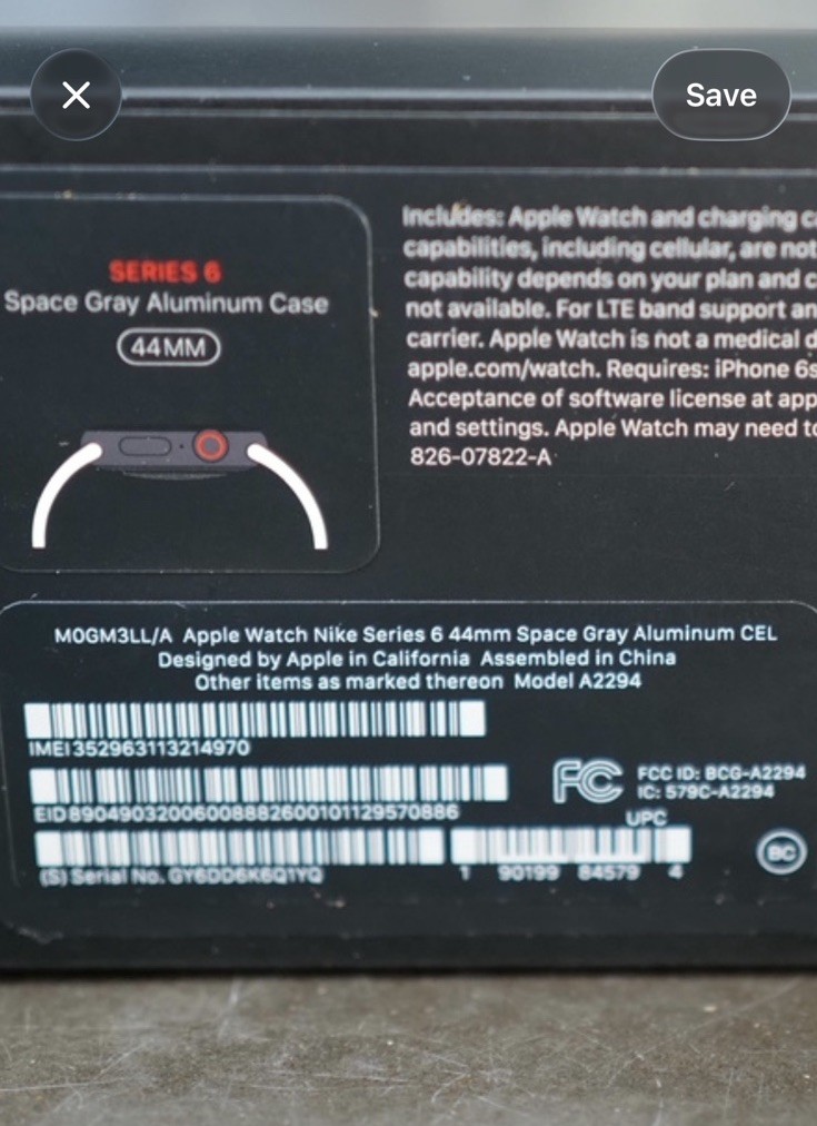 Apple Watch Nike Series 6 – 44mm GPS Cellular Space Gray Aluminum A2294