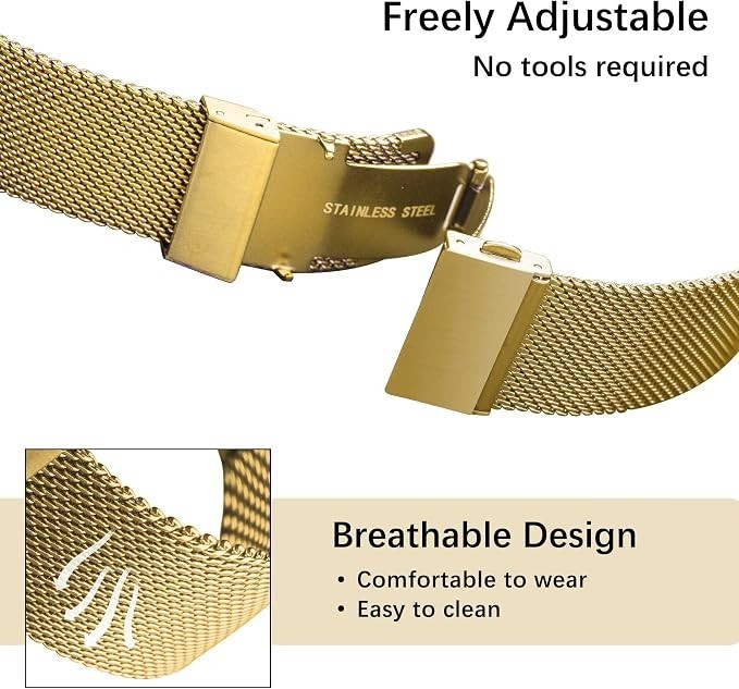 SAMSUNG Galaxy Watch 4 40mm Black – Black Sportband & Gold Stainless Steel Band