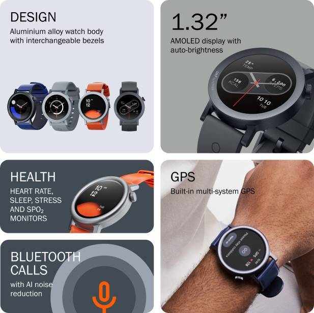 CMF by Nothing Watch Pro 2-1.32″ AMOLED-3D warmup guide-GPS Smartwatch-Dark Grey