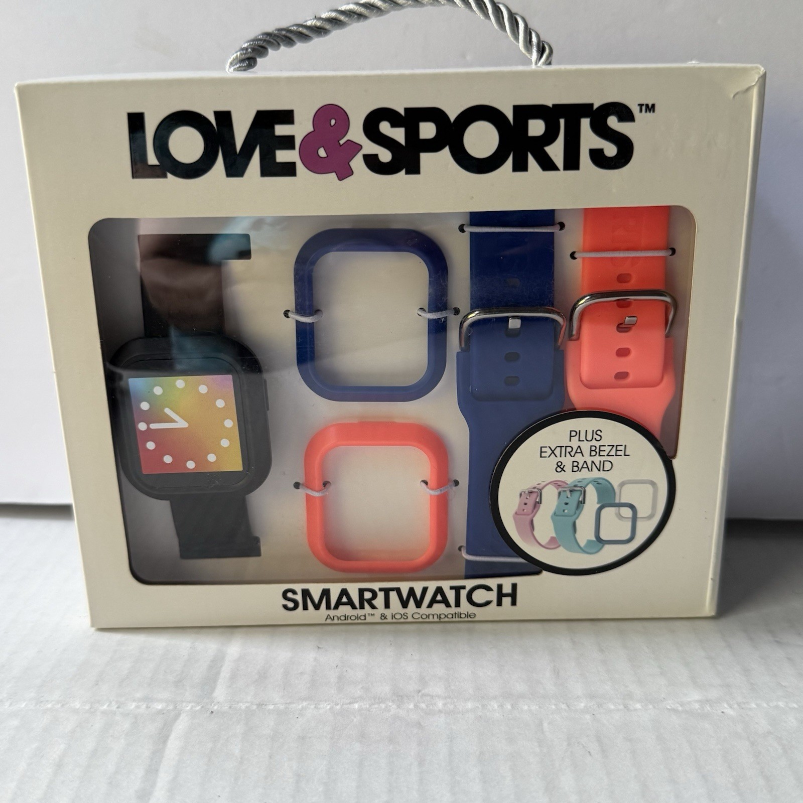 Smartwatch with Interchangeable Bands – Black, Blue, Pink New