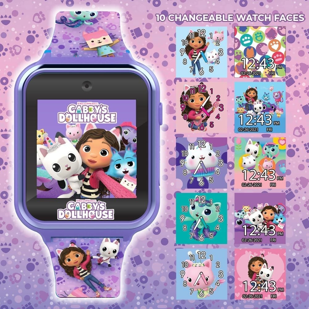 3+ Years Gabby’s Doll House Purple Kids Watch – Learning, Fun & No Internet!%/`