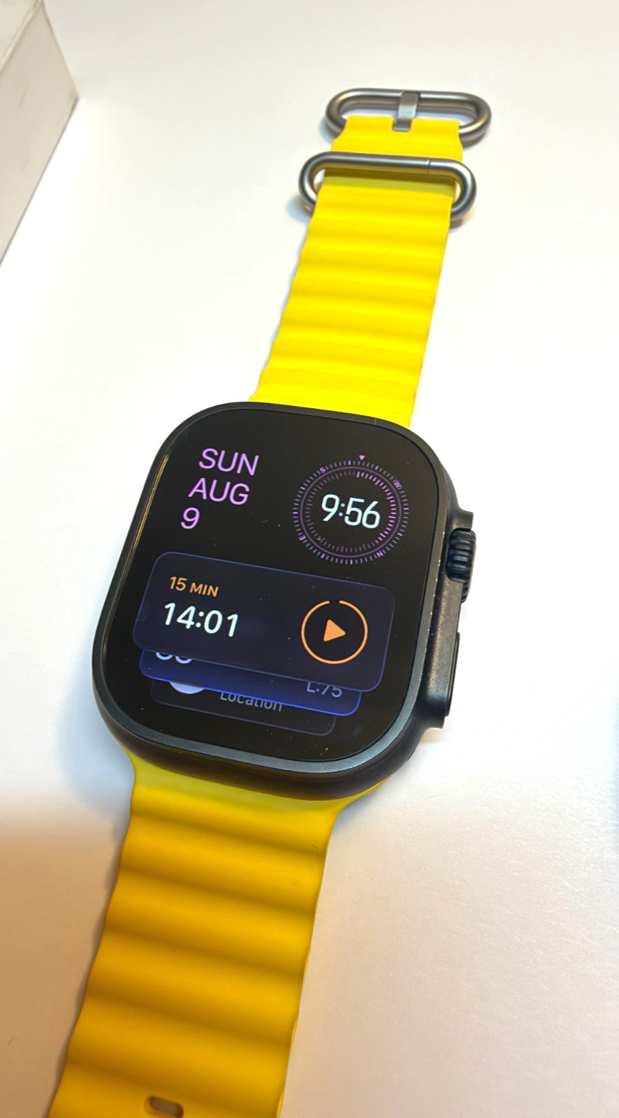 Apple Watch Ultra 2 49mm Black Titanium | 99% Battery | RARE Yellow Ocean Band