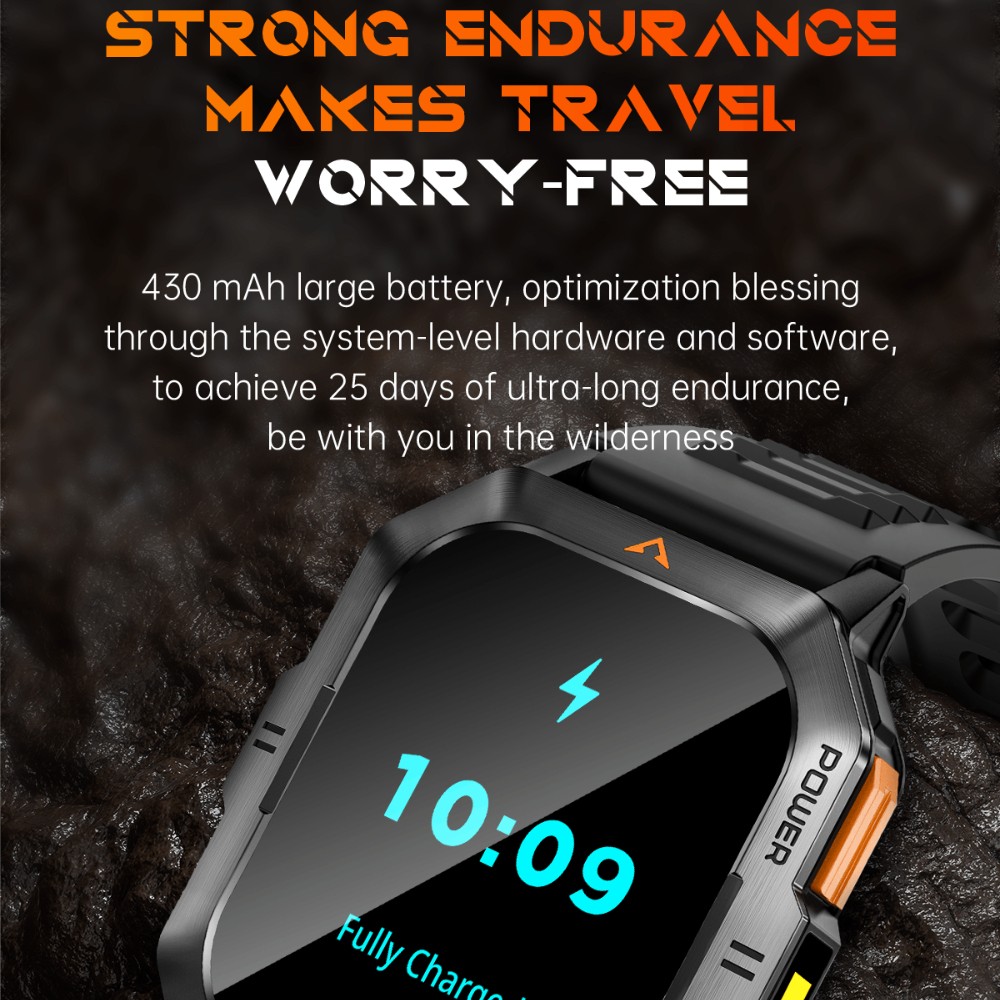 2.01″ HD Military Rugged Smart Watch (Answer/Make Call) Sports Fitness Tracker