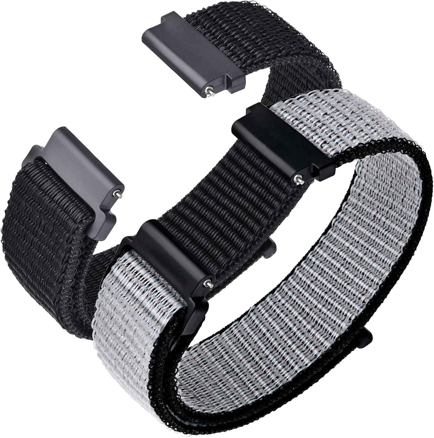 Adjustable Nylon Sport Loop Watch Bands 2 Pack for 16mm 18mm 20mm 22mm Sizes