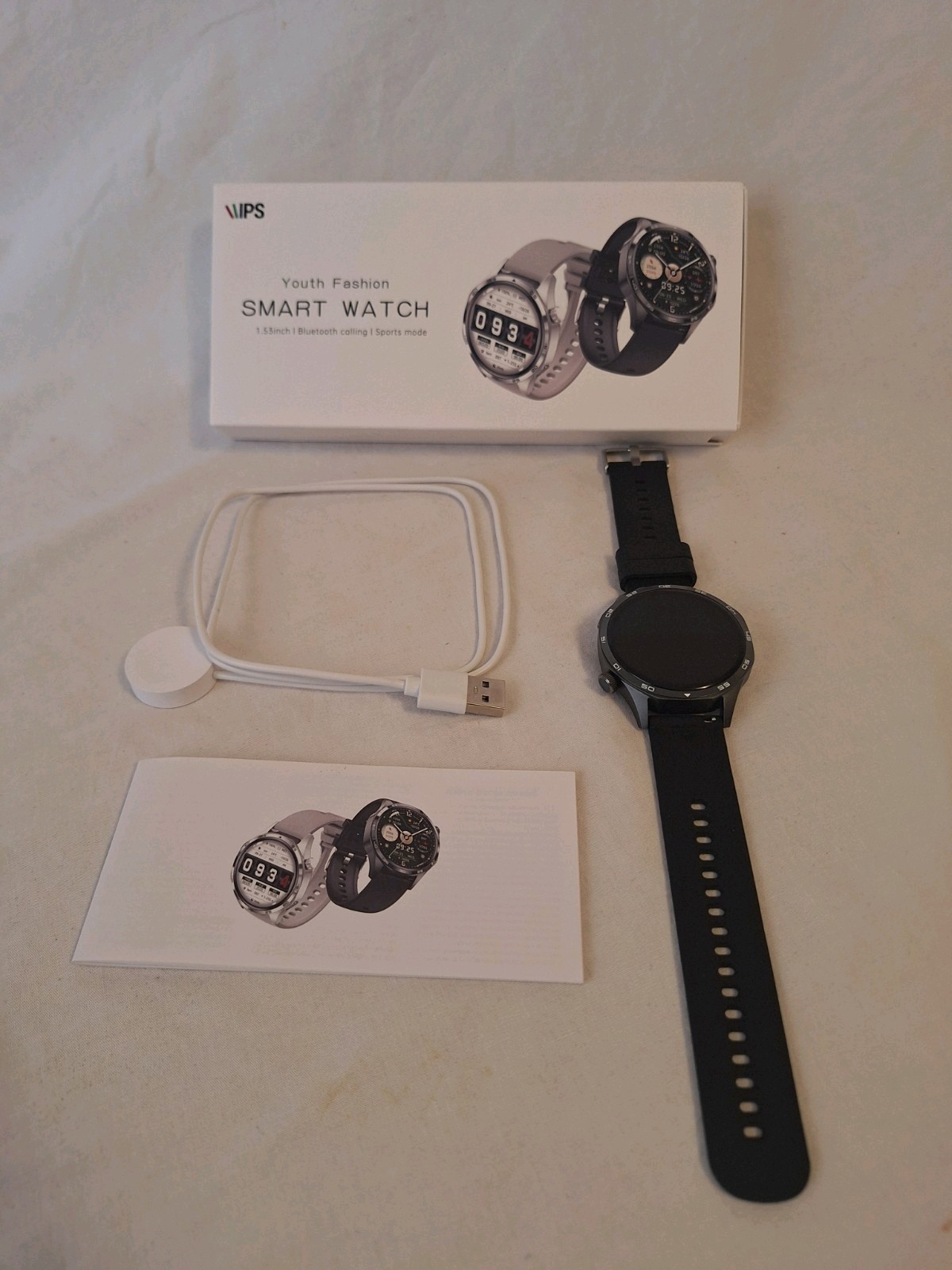 IPS Youth Fashion Smart Watch 1.53 Inch Bluetooth Calling Sports Mode Watch5 Pro