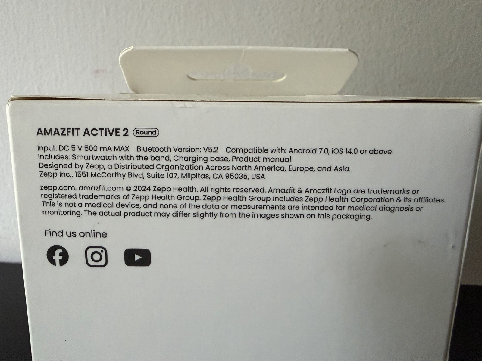Amazfit Active 2 Premium Version 44mm Fitness Smart Watch Leather Band SEALED
