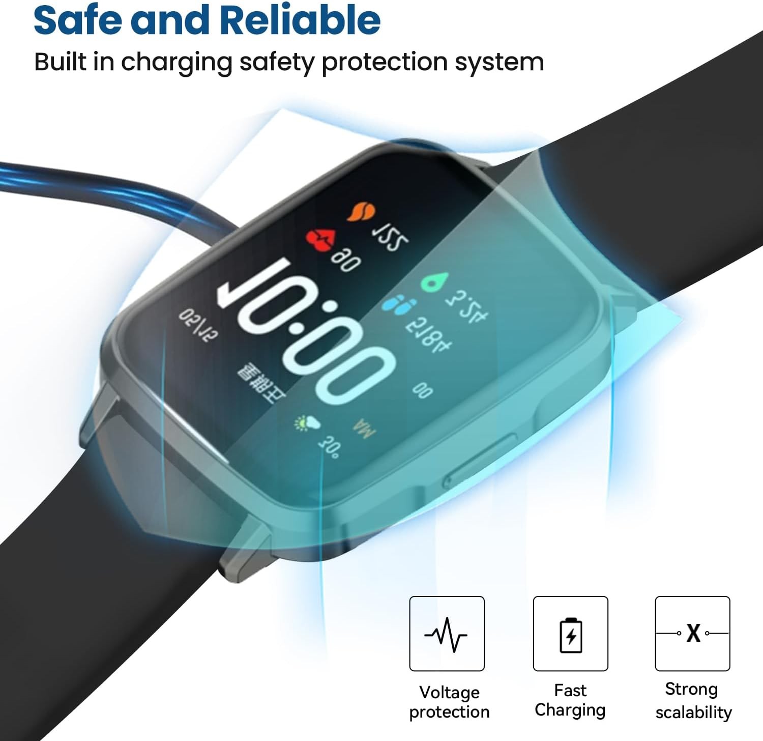 Smart Watch Chargers for FITVII HM78 HM68 HM58 HM57 H56, Iaret I18, Morepro HM57