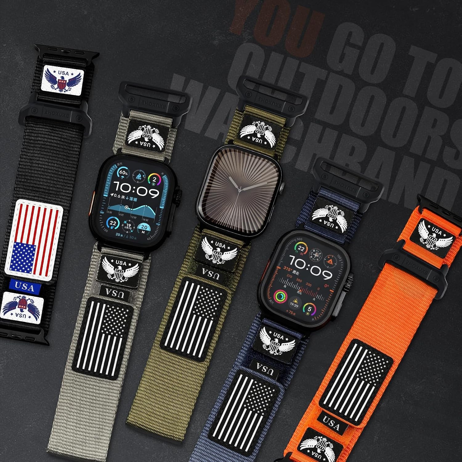 Durable Nylon Band for Apple Watch Ultra 49mm, Series 3 42mm, iWatch Strap