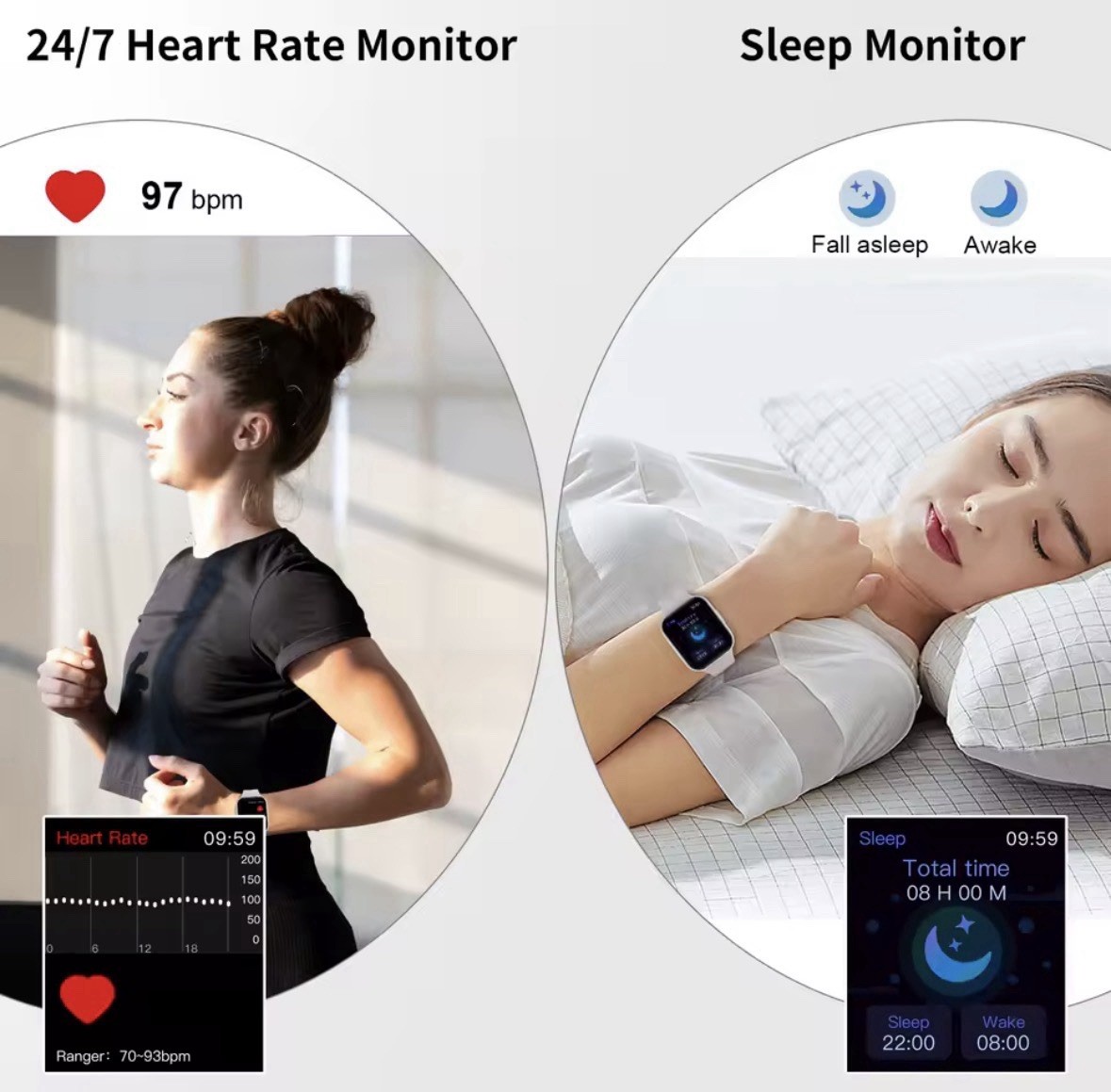 Smart Watch, Fitness Tracker Watch Men Women,Touch Smartwatch Bluetooth Call
