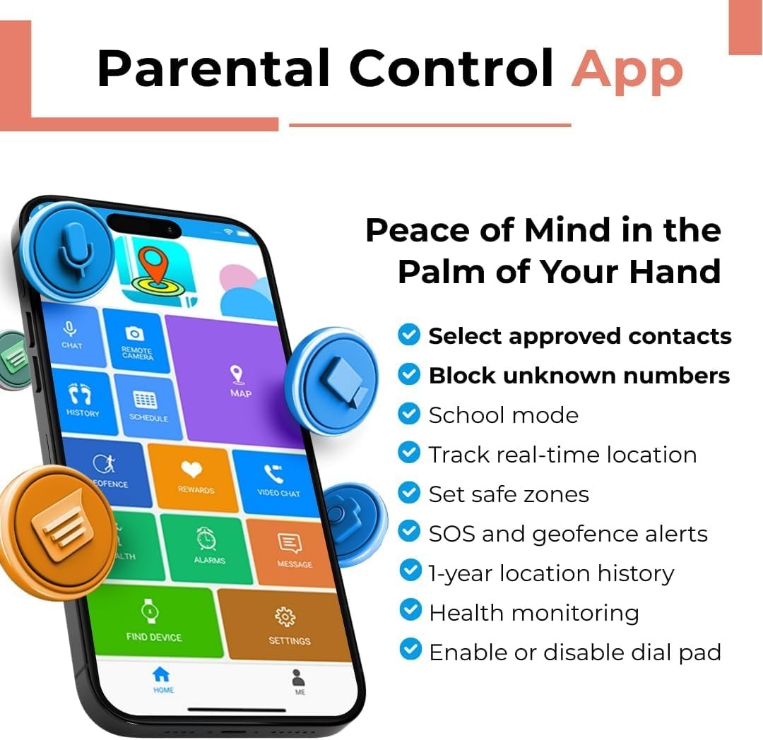 Smart Watch for Kids with GPS Tracker, Audio & Video Calling, SOS Alerts, HD …