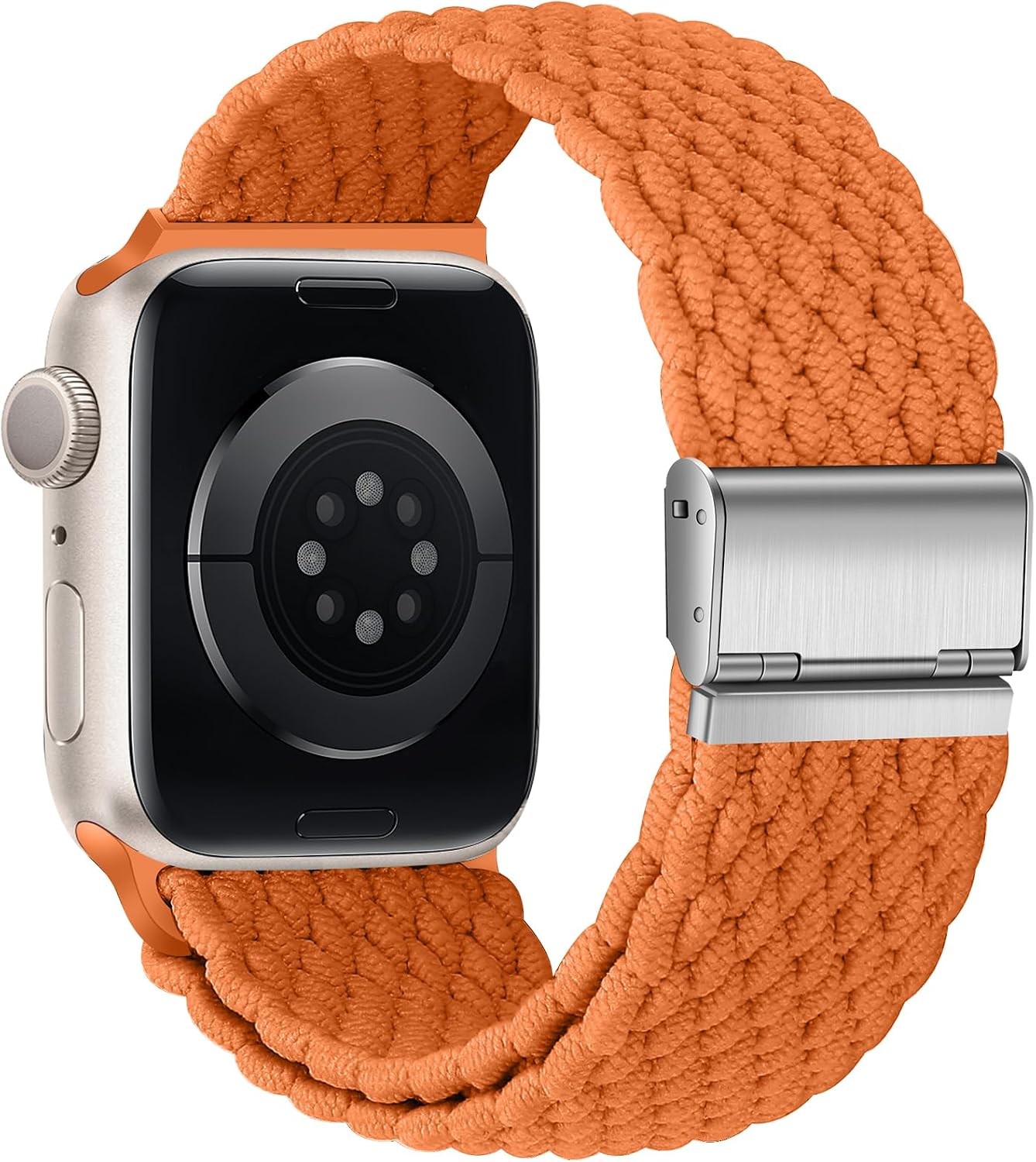 Braided Solo Loop Strap Compatible with Apple Watch 49/45mm, Elastic Nylon