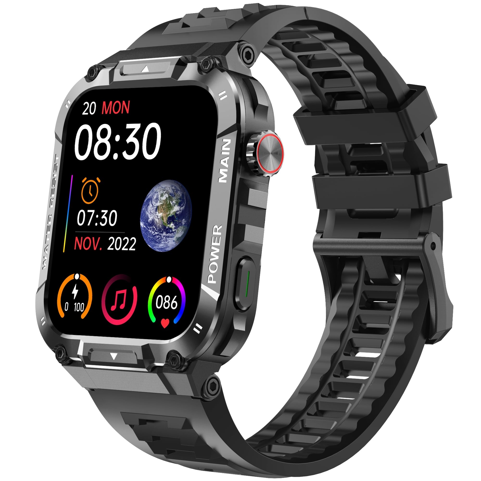 Hvlgmrc Military Smart Watch for Men 1.96 Inches Outdoor Sports Smartwatch wi…