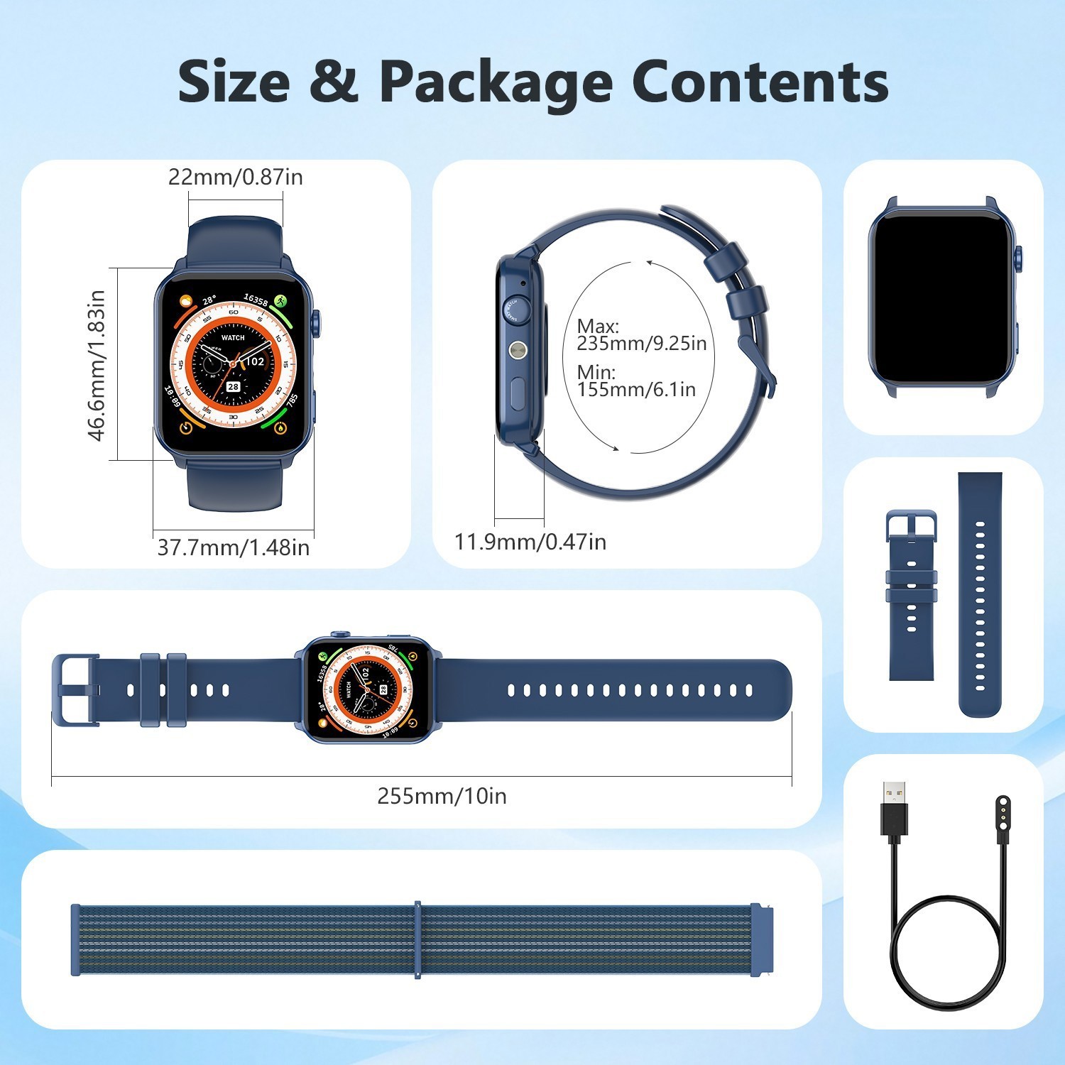 IOWODO Bluetooth Smart Watch Call Women Men Fitness Tracker For iPhone Samsung”