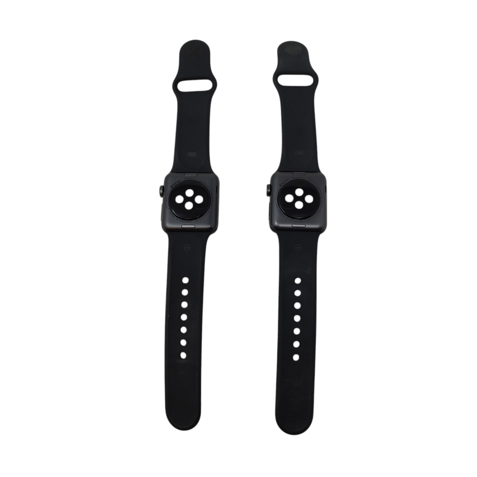 Lot of 2 Apple Watch Series 3 38mm Space Gray Aluminum