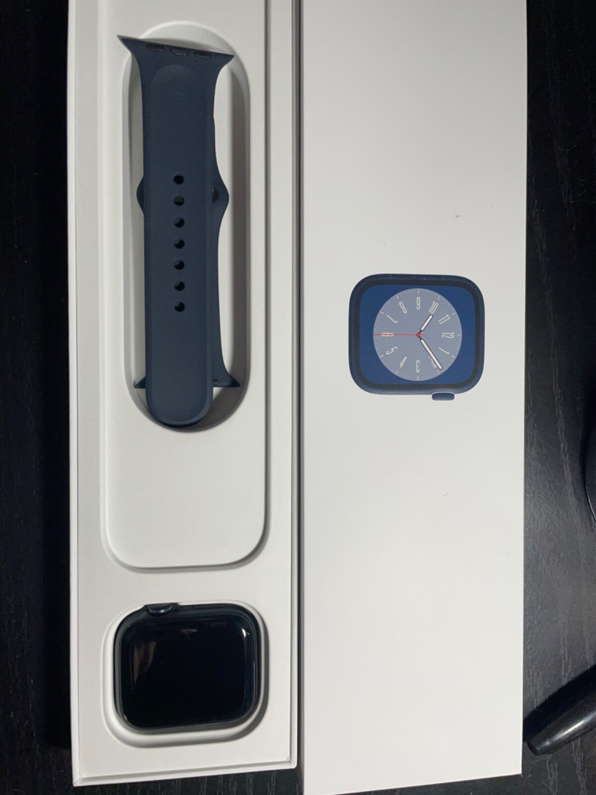Apple Watch Series 8 45mm Midnight Aluminum Case with Sport Band, M/L (GPS)…