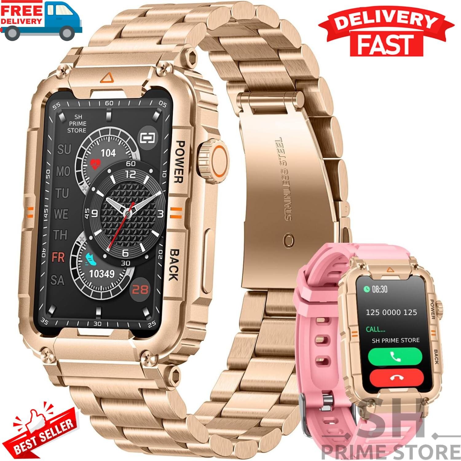 2025 Smart Watch For Men/Women, Waterproof Smartwatch Bluetooth iPhone Samsung