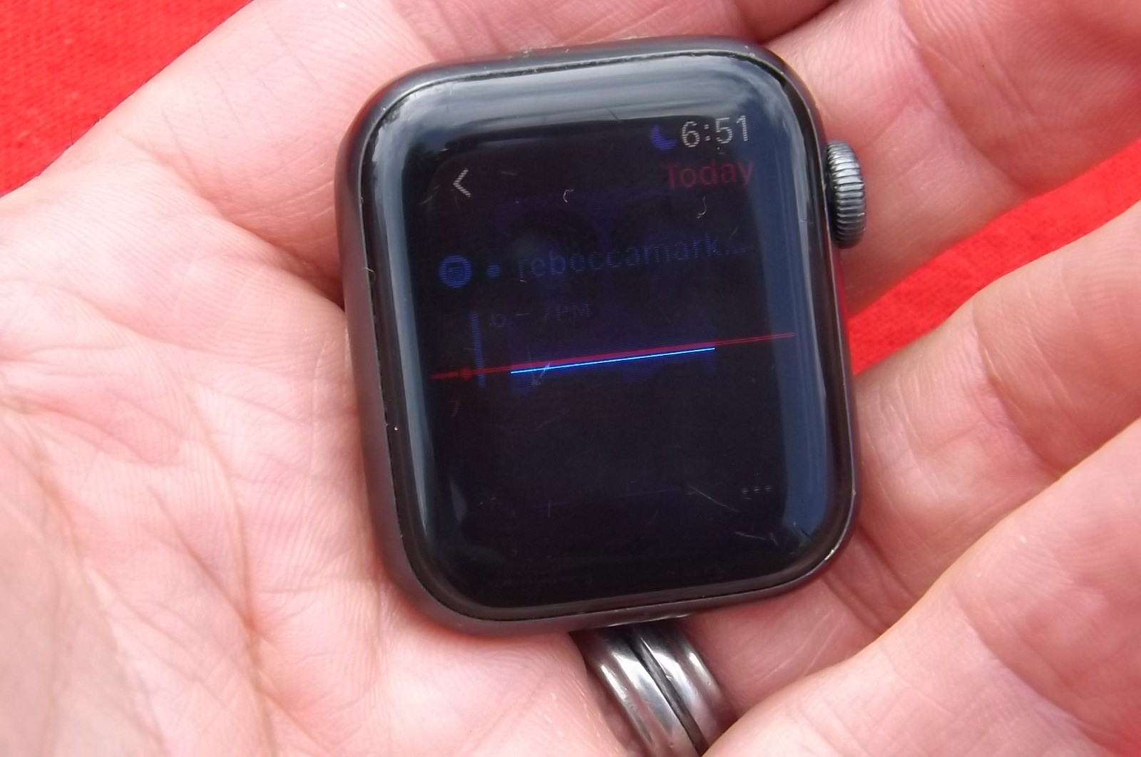 Apple Watch Series 6 40mm Silver Aluminum Case TURNS ON PARTS REPAIR NO BAND