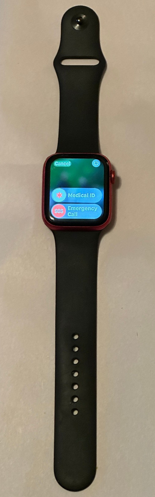 Apple Watch Series 6 44MM Aluminum Product Red w/ Black Band AS-IS, Parts/Repair