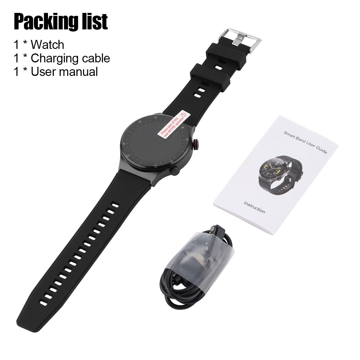 1 x USB Magnetic charging Waterproof Bluetooth Multiple Languages Smart Watch