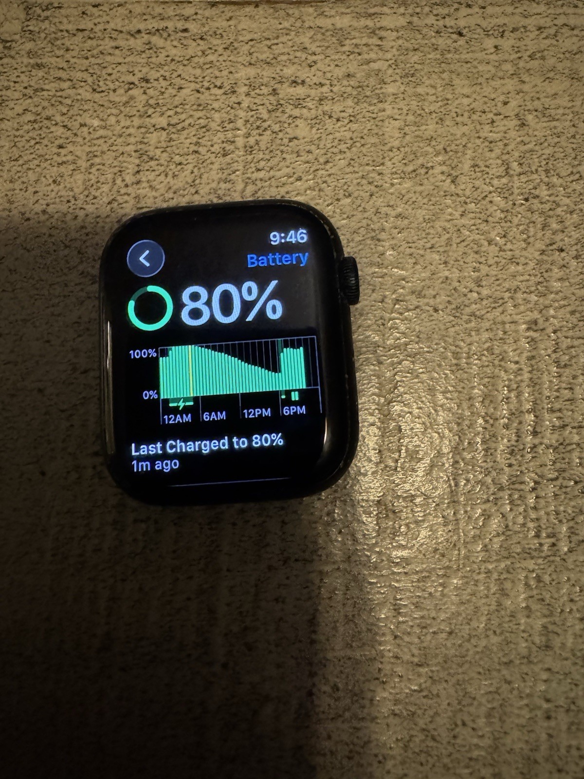 Apple Watch Series 7 45mm Aluminum Case with New Trail Style Band Midnight