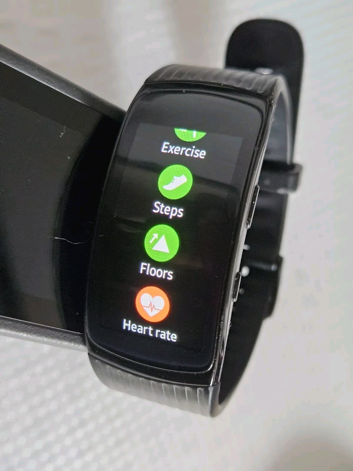 SAMSUNG SM-R365NZKAXAR Gear Fit2 Pro Black Smartwatch Fitness Band (Large)