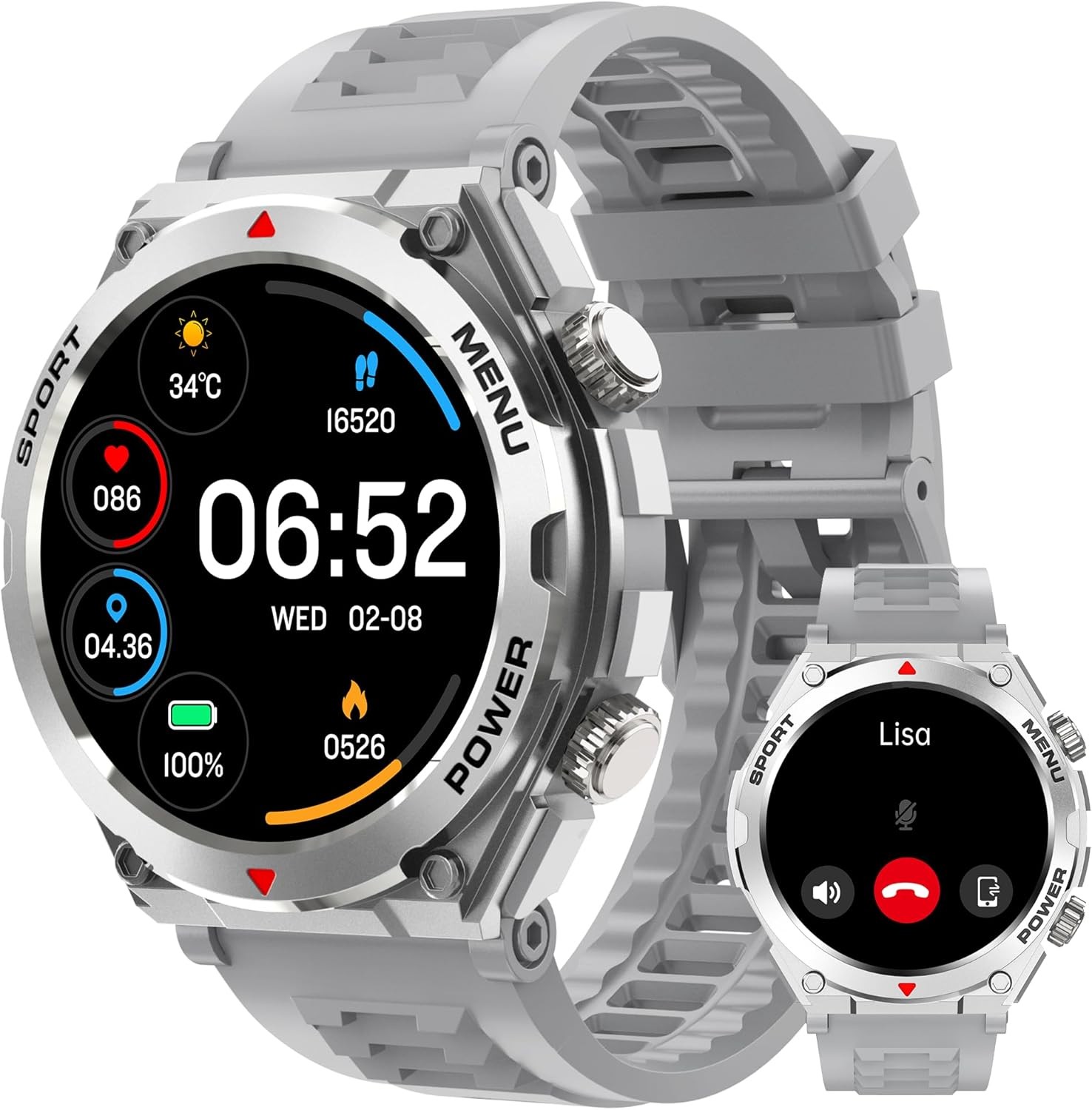 Smart Watch Men Women,2023 Fitness Tracker 1.52”IPS Touch Screen Smartwatch Fit