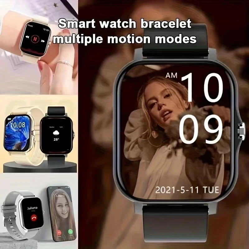 3PK Smart Watch with Wireless Calling Music Playback & Voice Assistant Android/i