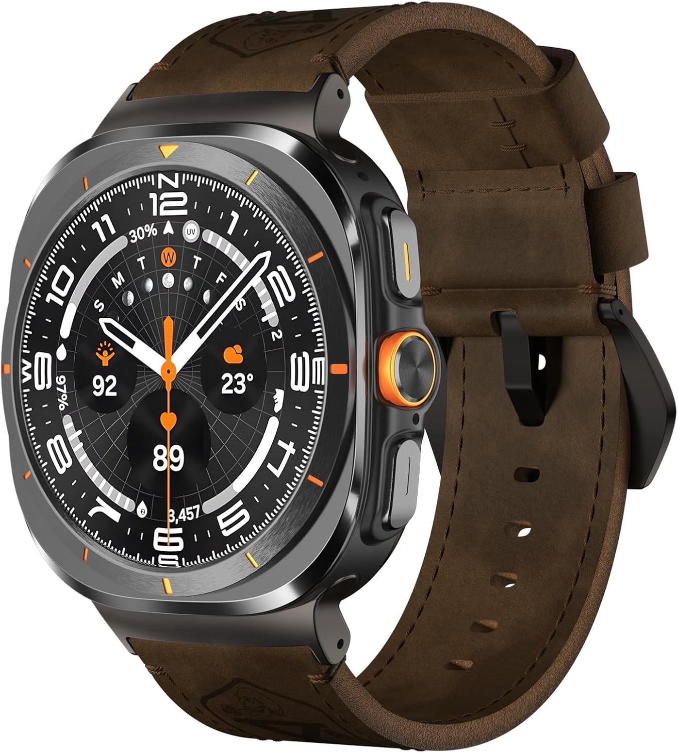 Adjustable & Premium Vintage Luxury Leather Band For Samsung Galaxy Watch Ultra