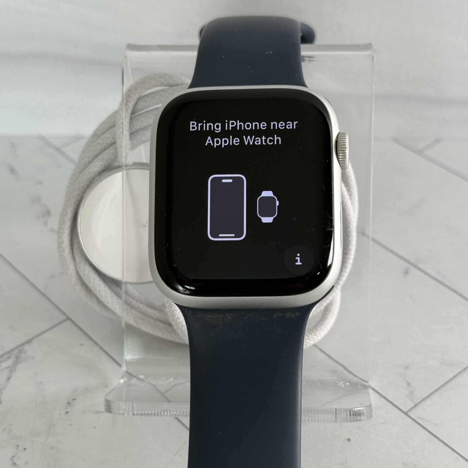 Apple Watch Series 9 45mm Silver Aluminum GPS WiFi Smartwatch #A12