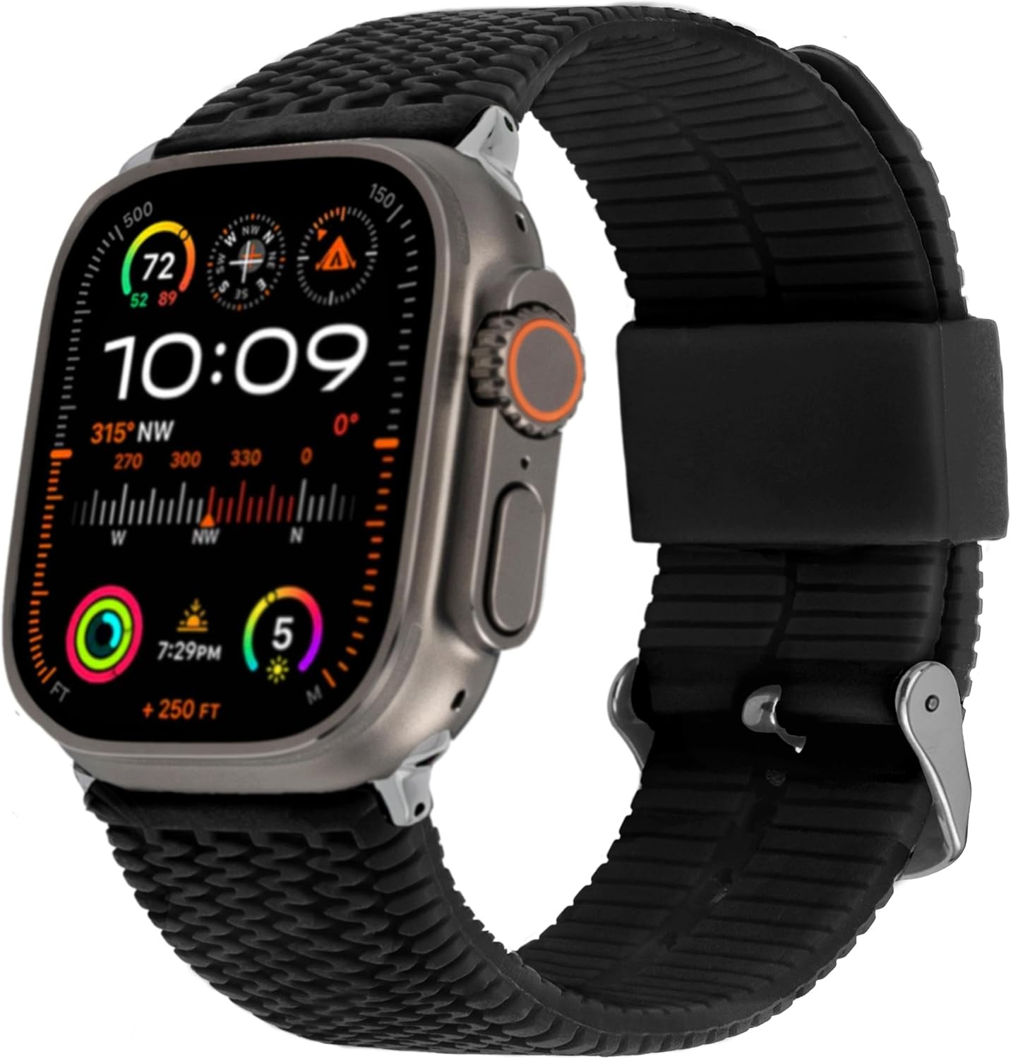 Rugged Sport Band Compatible with Apple Watch 49/44mm – Fits All Series