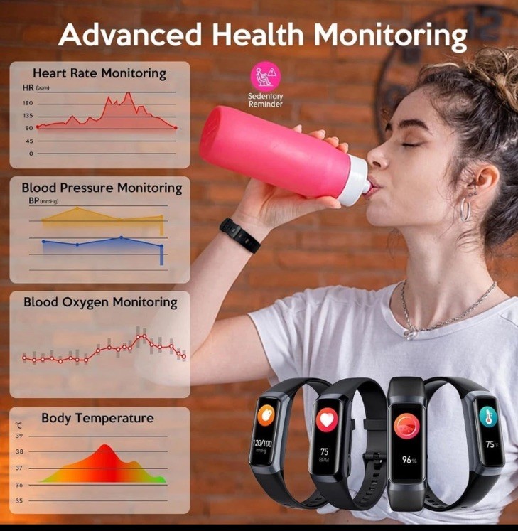Reloj inteligente con monitor de frecuencia cardíaca y oxígeno en sangre US NEW