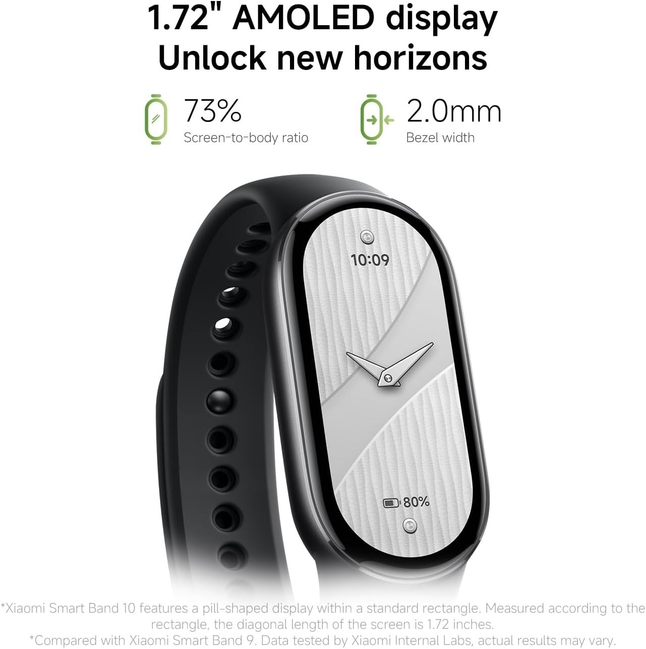 Discover Mi Smart Band 10 – 1.72″ AMOLED Touchscreen with 21 Days Battery Life