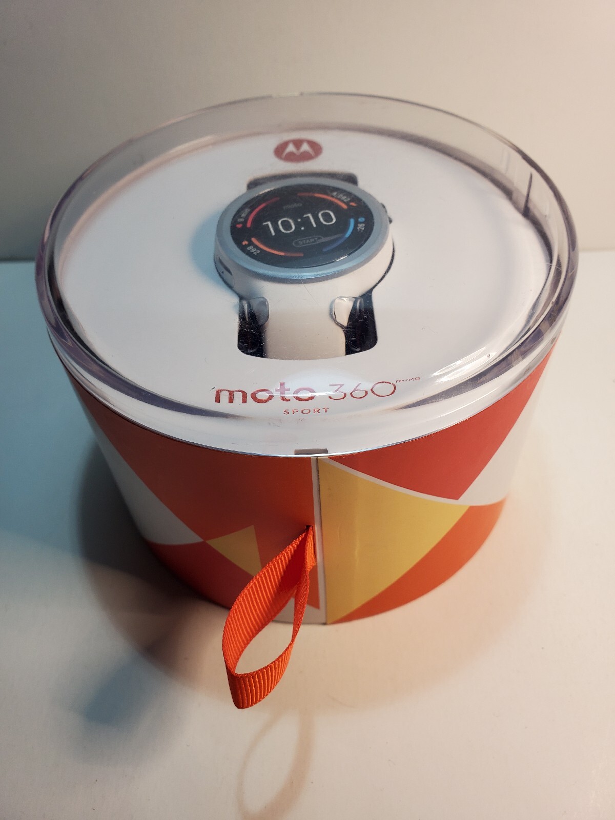 New Motorola Moto 360 Sport 45mm Silicone/Rubber Case White Sport Band Free Ship