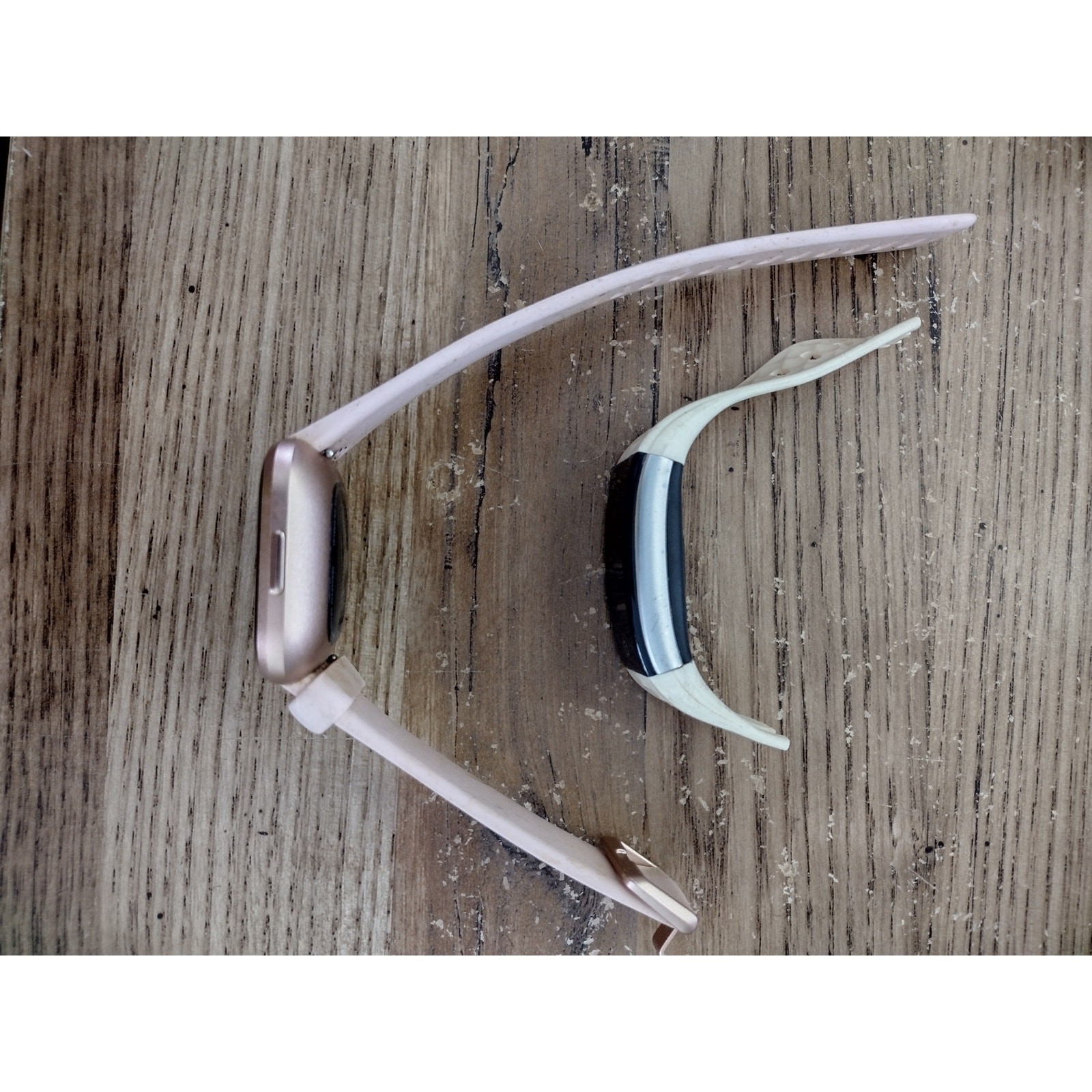 Lot of 2 Fitbit Versa 2 Smartwatches Copper Rose Gold Parts Repair Untested