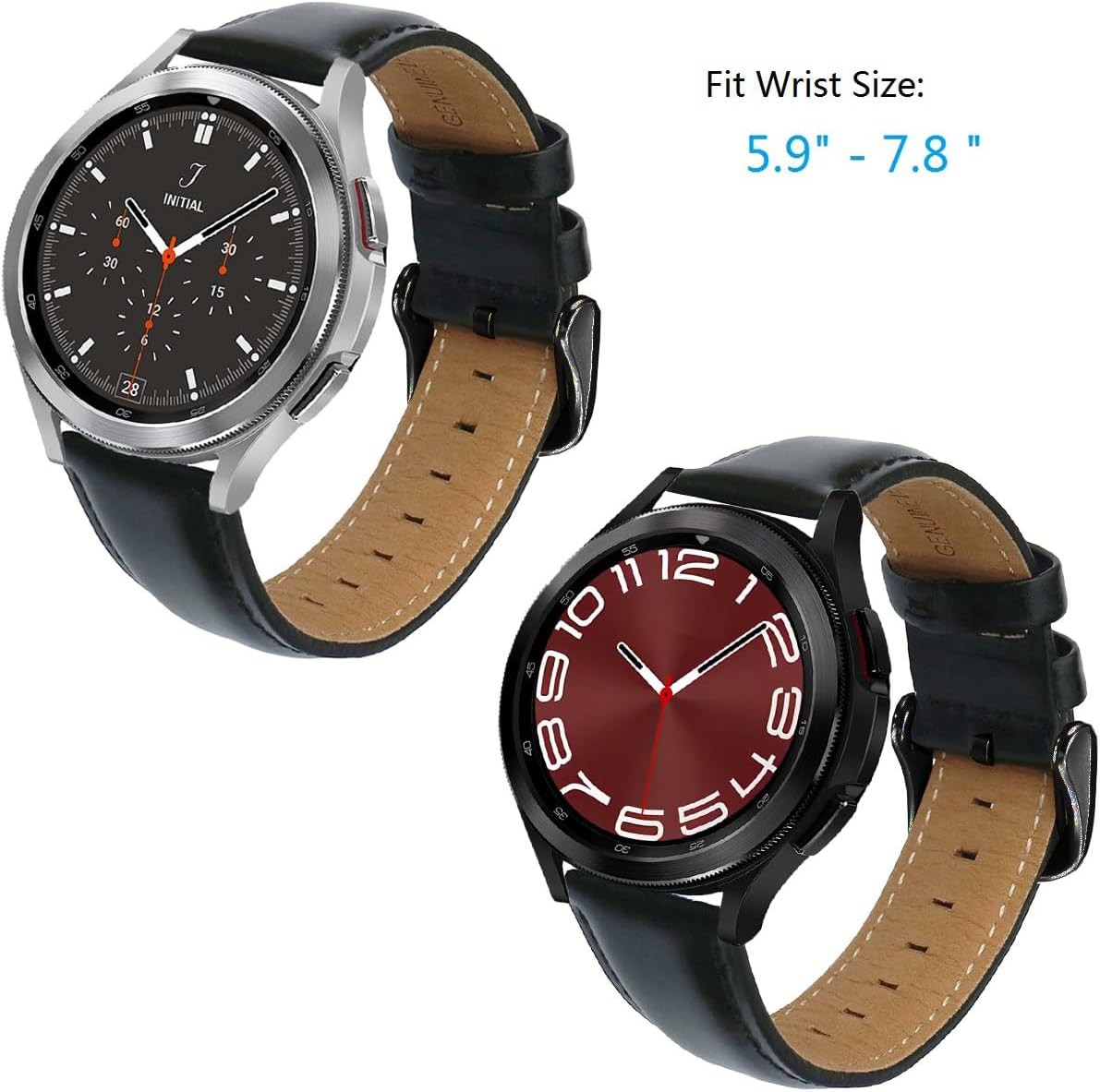 Genuine Leather Strap Compatible with Samsung Galaxy Watch 3 45mm