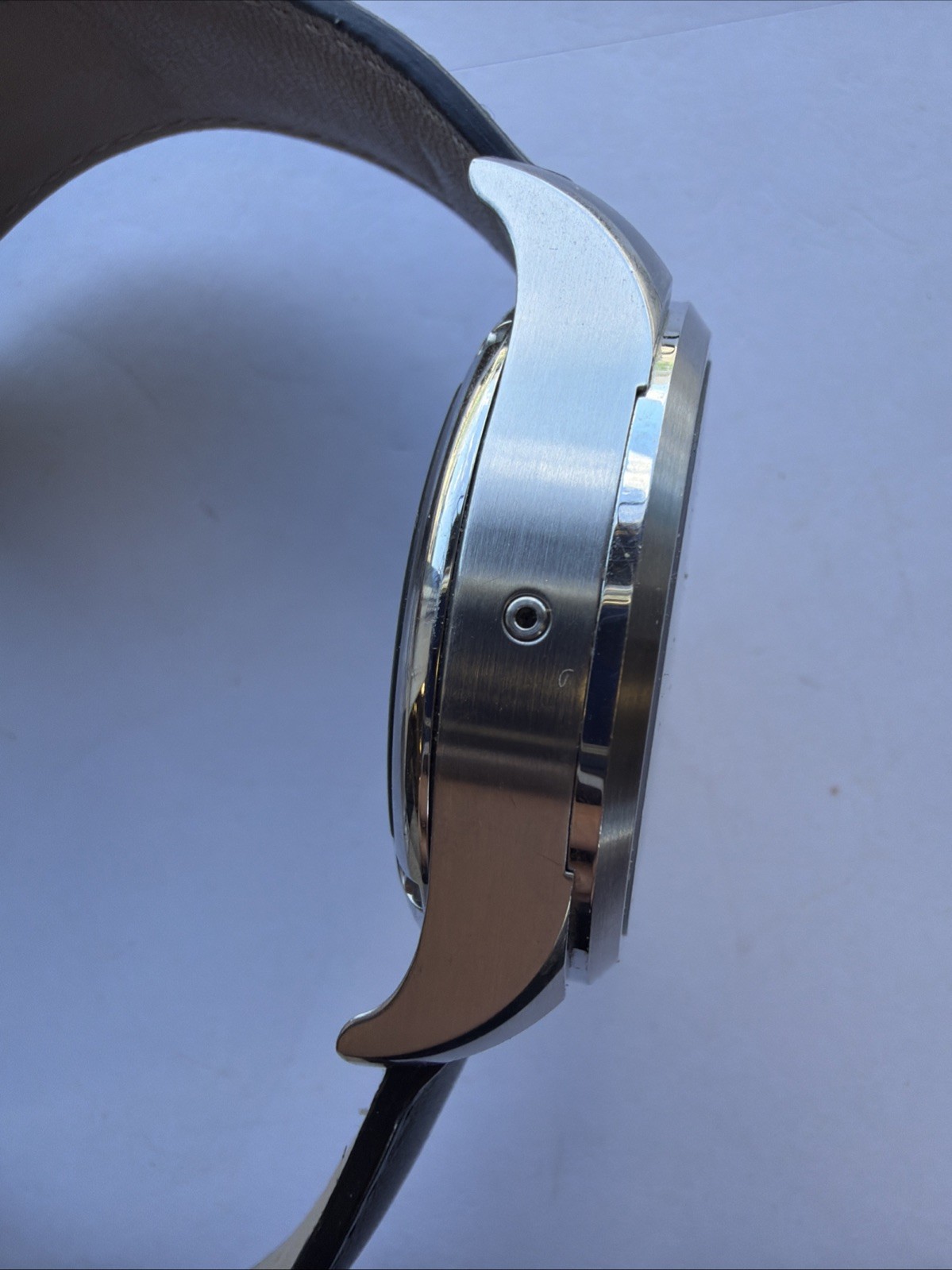 Montblanc Summit Smart Watch Stainless Steel Silver Case Black Leather Band