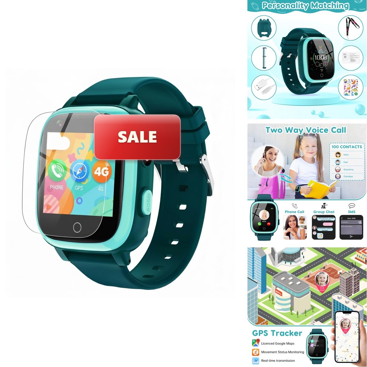 Cjc 4G Smart Watch Kids Gps Tracker Globally Applicable Texting And Calling