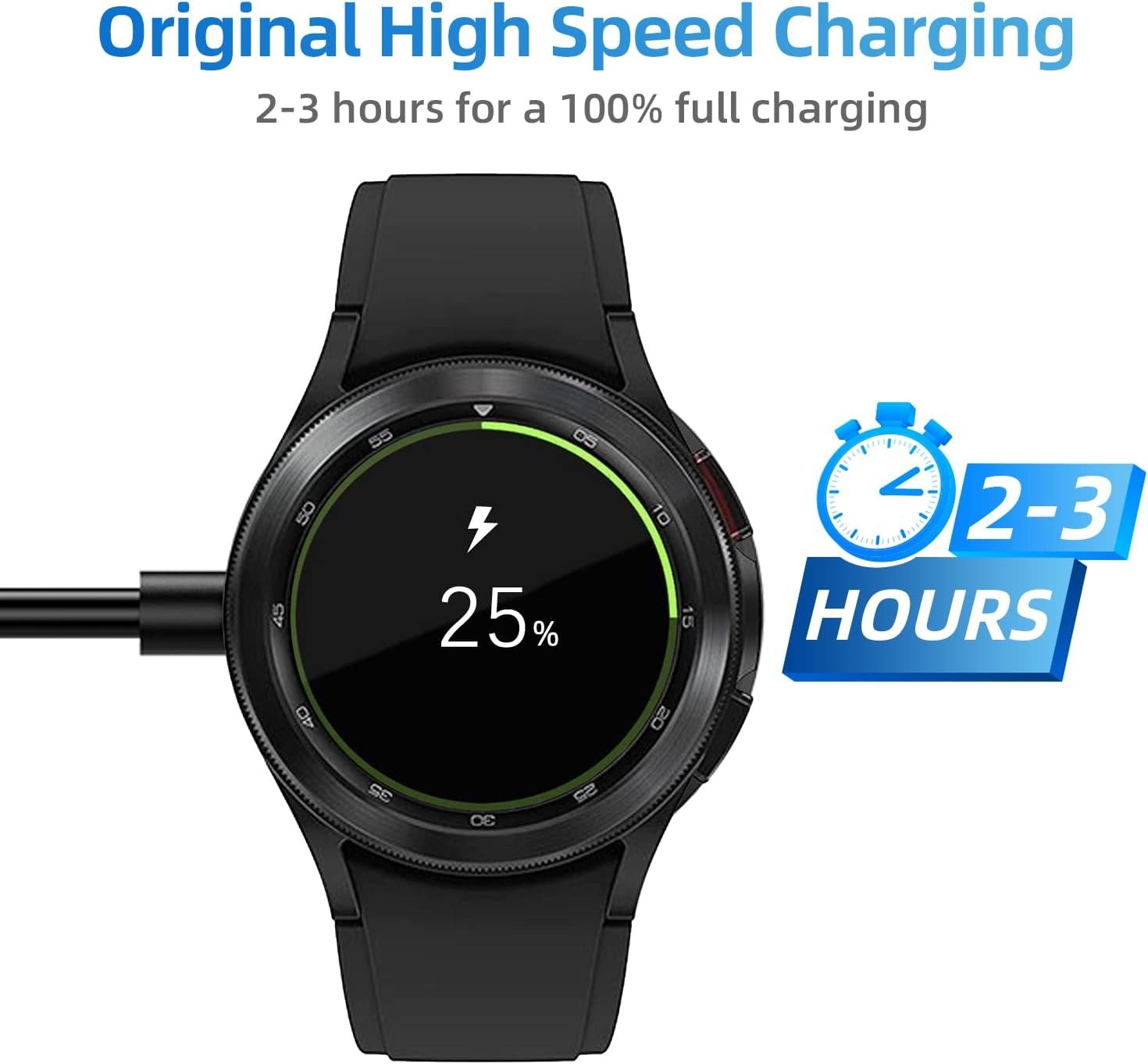 2 Pack Samsung Galaxy Watch Charger USB-C Magnetic Charging Dock Accessories 3.3