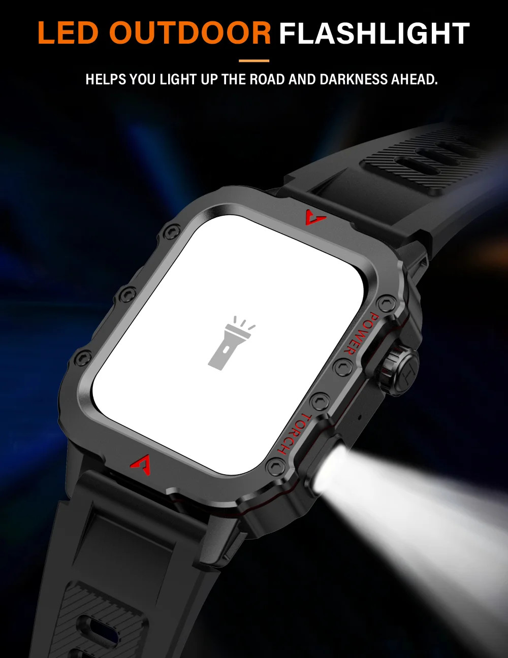 Outdoor Smartwatch Bluetooth Talking Smartwatch 1.73 Inch Sports Fitness Watch