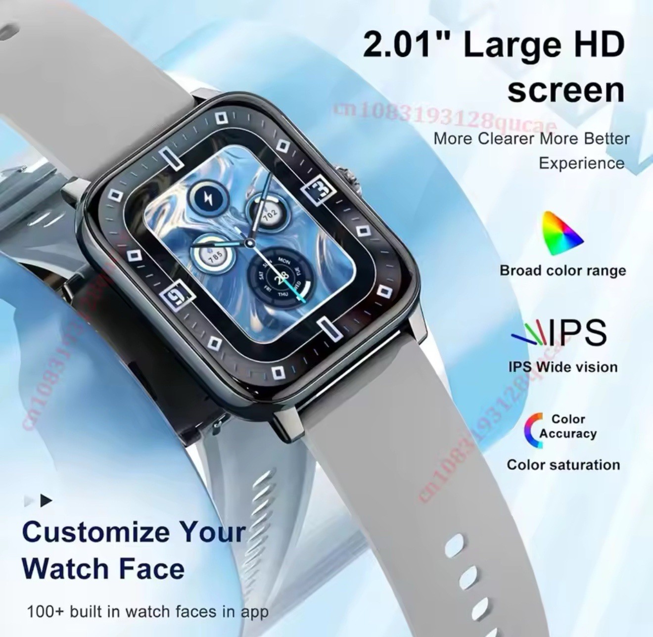 2026 Smart Watch Android IOS Phone 2.01 Inch Color Screen Bluetooth Answer Call