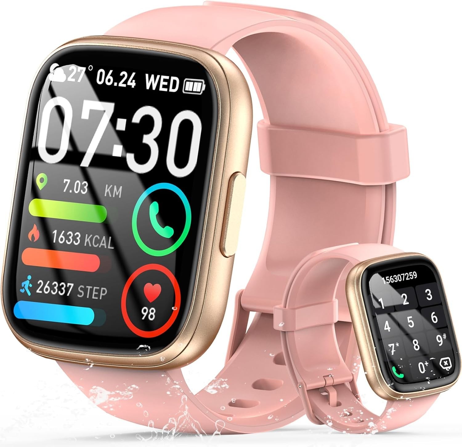 All-Day Health Companion: 1.95″ Touchscreen Smart Watch with Heart Rate Monitor