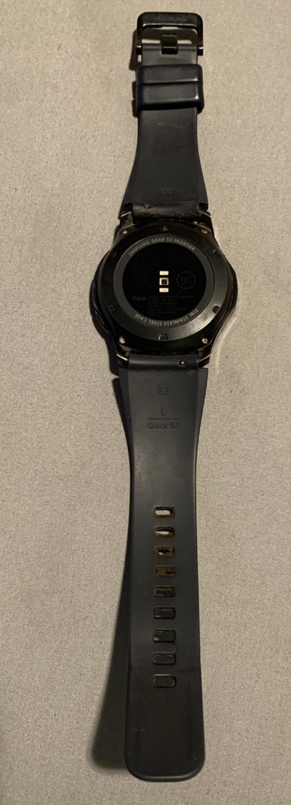 Samsung Gear S3 Frontier 46 mm Steel Case with Black Silicone Band Smart Watch